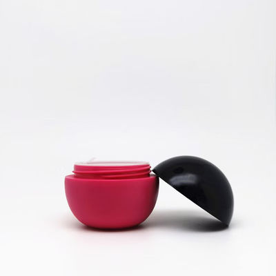 Tarro de crema esférico de plástico de 25 g con diseño ergonómico para facilitar su uso en el cuidado de la piel