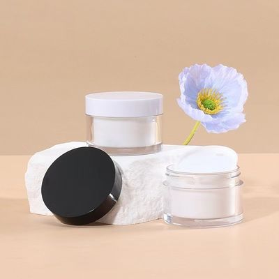 Lujo 15g 30g 50g AS plástico de doble capa redondo Jarrón de crema para cosméticos