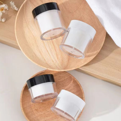 Lujo 15g 30g 50g AS plástico de doble capa redondo Jarrón de crema para cosméticos
