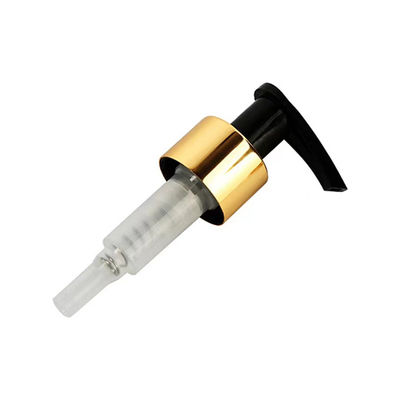 24/410 28/410 Bomba Cosmética de Aluminio Dorado Dispensador de Emulsión de Plástico para Botella de Lavado de Manos Bomba de Loción Recargable para Gel de Ducha