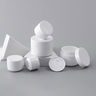 Jarrón de crema de plástico de doble capa de PP con material de calidad alimentaria en 10 ml 30 ml 50 ml 75 ml para el contenedor de crema para el cuidado de la piel