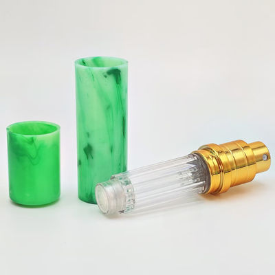 Superficie de diseño de mármol elegante ABS botella de perfume de 5 ml con fondo de rocío llenado muy popular soporte de ventas personalización