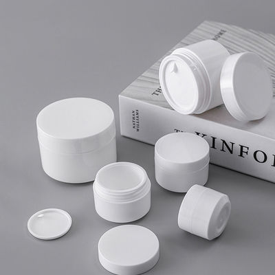 5g 10g 15g 30g 50g Pared doble PP plástico Recargable Cuidado Personal Cosmético Jarrón de crema con serigrafía