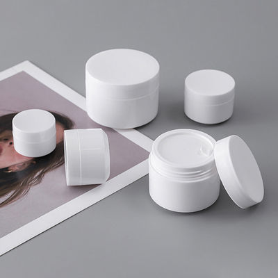 5g 10g 15g 30g 50g Pared doble PP plástico Recargable Cuidado Personal Cosmético Jarrón de crema con serigrafía