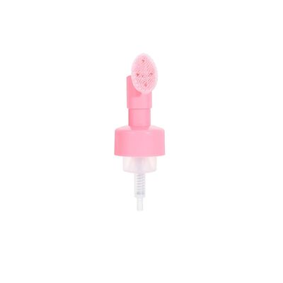 42/43mm Foam Pump with Silicone Brush for Facial Cleansing - Leak-Proof Cosmetic Pump Dispenser