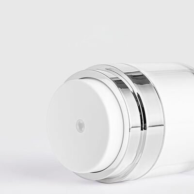 Tarro de crema sin aire de plástico PP PS de 30g 50g 100g con bomba sin aire y logotipo personalizado