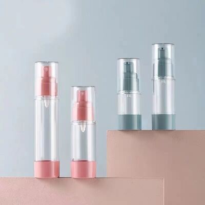 Botella de bomba sin aire a prueba de fugas para viajes con decoraciones personalizables para envases cosméticos