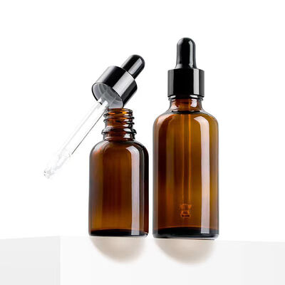 Botella de aceite esencial de vidrio YB de colores personalizados al por mayor con gotero de plástico e impresión serigráfica en capacidad de 10 ml a 100 ml
