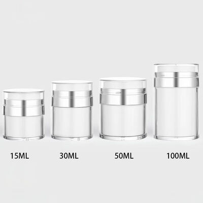 Botella con bomba sin aire de 15 ml, 30 ml, 50 ml, 100 ml para suero de cuidado de la piel, loción con elegante diseño de embalaje cosmético