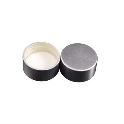 Junta de sellado por inducción con tapón de rosca de plástico liso acanalado negro de 20mm 24mm 28mm para botellas de cosméticos