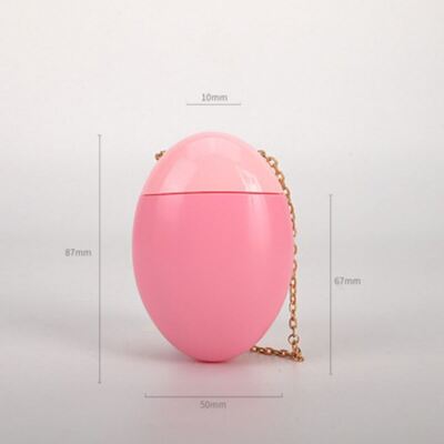 50ml Egg-Style Sunscreen Bottle with Detachable Gold Chain and Customizable Design for Cosmetic Packaging