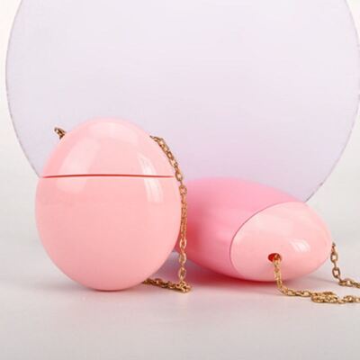 50ml Egg-Style Sunscreen Bottle with Detachable Gold Chain and Customizable Design for Cosmetic Packaging
