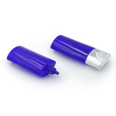 50ml Silver Cap Oval Sunscreen Lotion Bottle - Cosmetic Plastic Container for Skincare and BB Cream