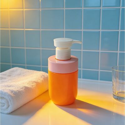 Botella PET cosmética ligera y resistente a las roturas de 200 ml con bomba de loción para envases para el cuidado de la piel