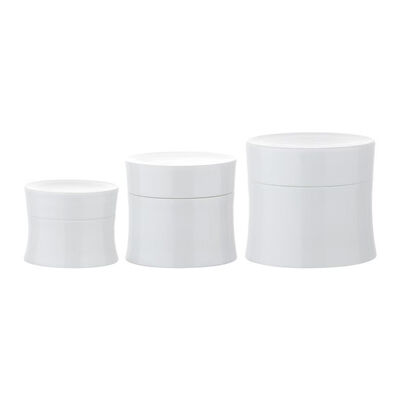 Envase de crema de plástico de doble concha de 15 g 30 g 50 g al por mayor con PP de calidad alimentaria para cremas para el cuidado de la piel y cosméticos