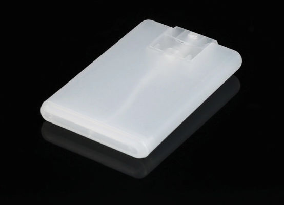 Rociador de bomba de perfume transparente de 20 ml, botella de spray de plástico tipo tarjeta de crédito