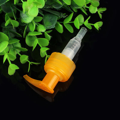 Bomba dispensadora de loción incorporada de color naranja brillante y llamativa para botellas de champú y gel de baño