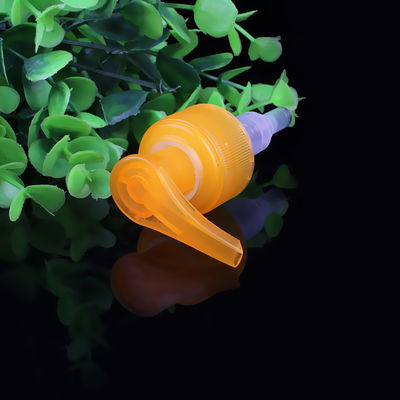 Bomba dispensadora de loción incorporada de color naranja brillante y llamativa para botellas de champú y gel de baño