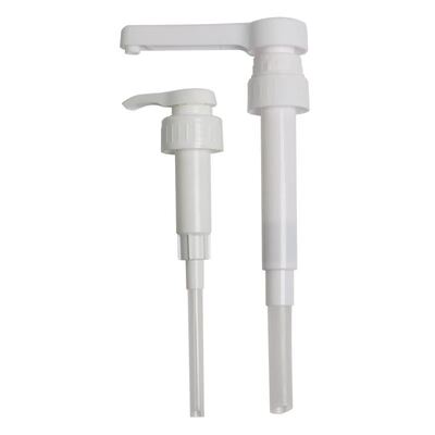Bombas distribuidoras de jarabe de plástico PP de grado alimenticio al por mayor con dosis grandes 8cc 10cc 30cc en 28mm 33mm 38mm Tamaños