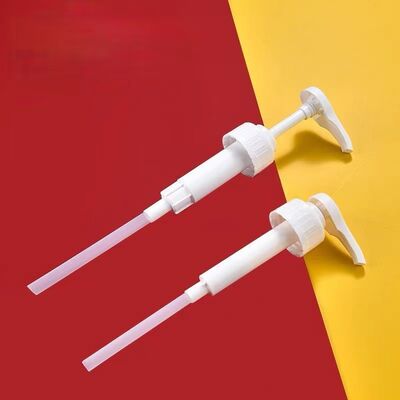 Bombas distribuidoras de jarabe de plástico PP de grado alimenticio al por mayor con dosis grandes 8cc 10cc 30cc en 28mm 33mm 38mm Tamaños