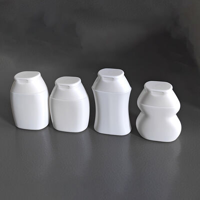 Flip Top Cap Diseño 40ml 60ml HDPE Botella cosmética con formas personalizables para champú y cuidado de la piel