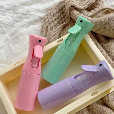 Venta caliente 100ml 150ml 200ml 500ml y 700ml Botella de pulverización continua de plástico con pulverizador de niebla fina