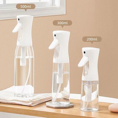 Venta caliente 100ml 150ml 200ml 500ml y 700ml Botella de pulverización continua de plástico con pulverizador de niebla fina