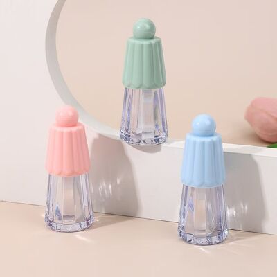 Por mayor 4,5 ml de plástico ecológico tipo paraguas Gloss de labios tubo de palillo para productos de cuidado de labios