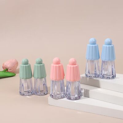 Por mayor 4,5 ml de plástico ecológico tipo paraguas Gloss de labios tubo de palillo para productos de cuidado de labios