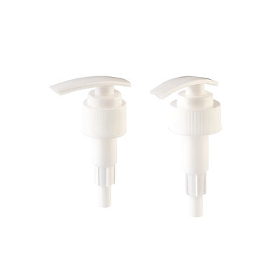 Bomba de loción acanalada blanca de 24 mm 28 mm Bomba de loción de plástico con tapa de rosca Bomba dispensadora de jabón para botellas